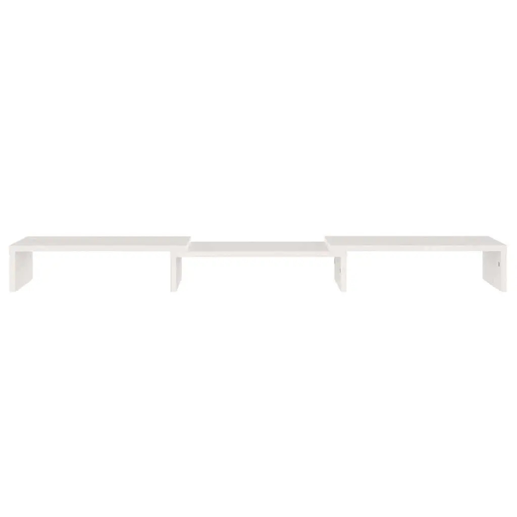 Adjustable Monitor Stand with Solid Pine Wood for Storage