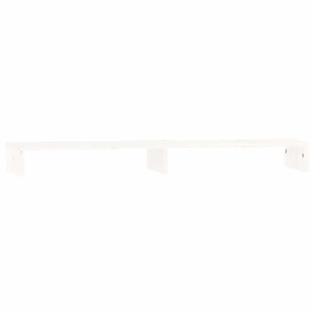 Monitor Stand Solid Pine Wood 100cm White