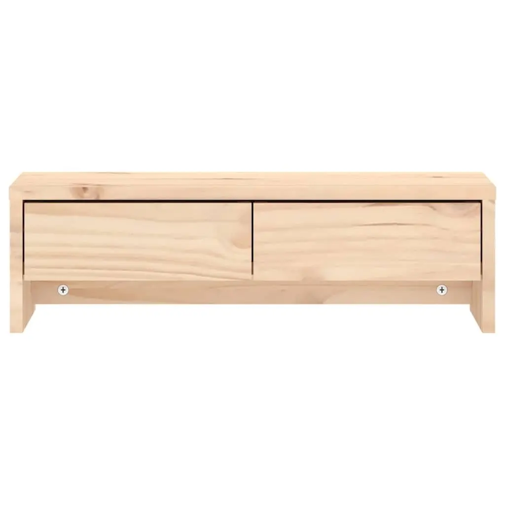 Solid Wood Monitor Stand with Drawers 50x27x15cm