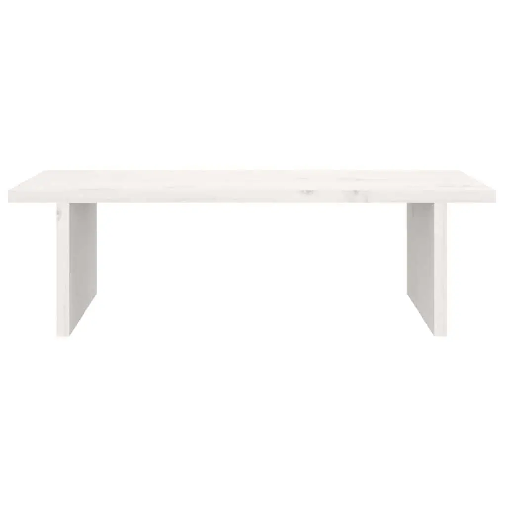 Monitor Stand Solid Wood Pine White 50 x 27 x 15 cm Desk Organizer Storage