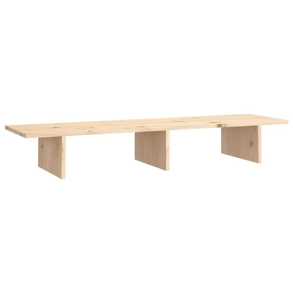 Monitor Stand Solid Wood Pine Computer Riser 100x27x15cm Storage Desk Organizer