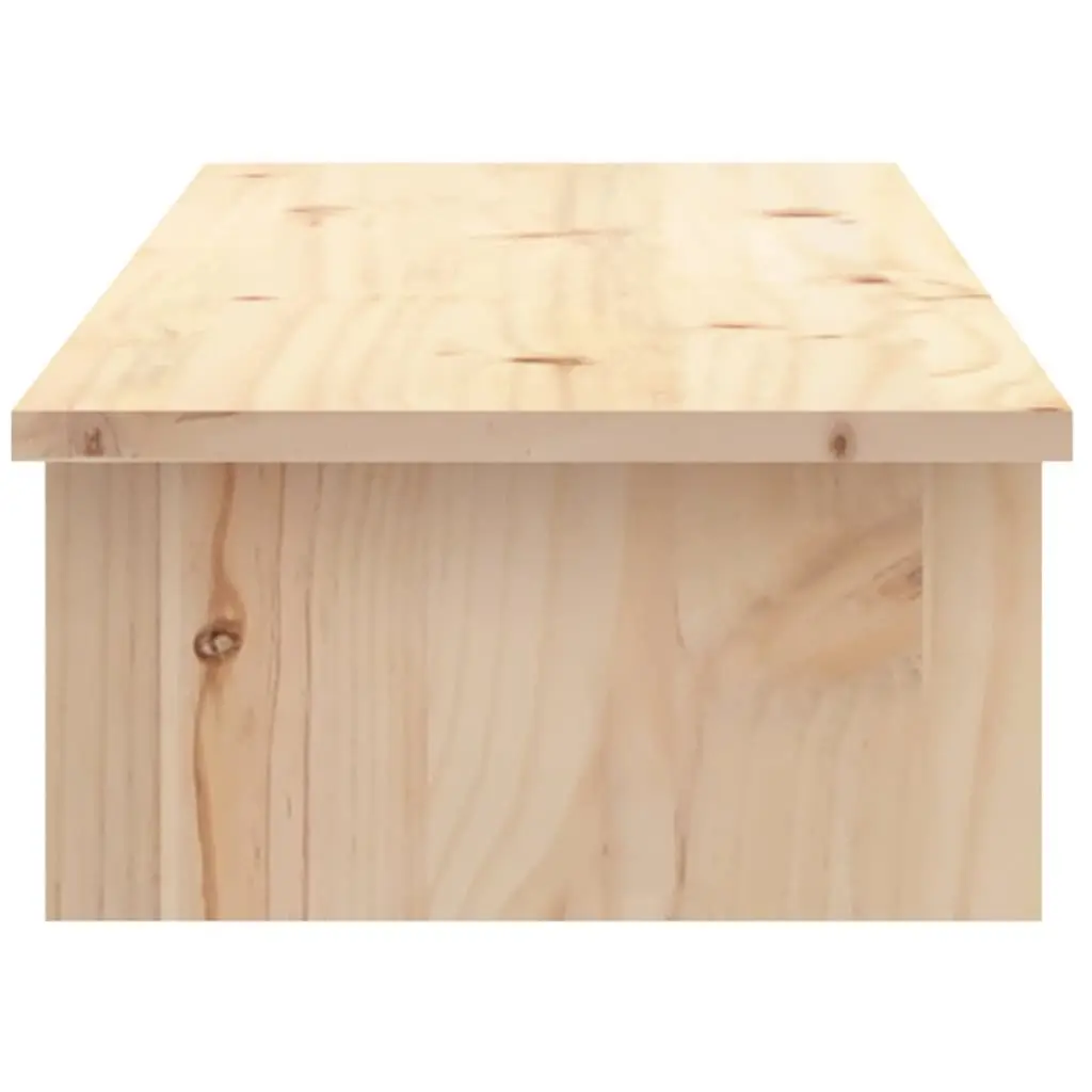 Monitor Stand Solid Wood Pine Computer Riser 100x27x15cm Storage Desk Organizer