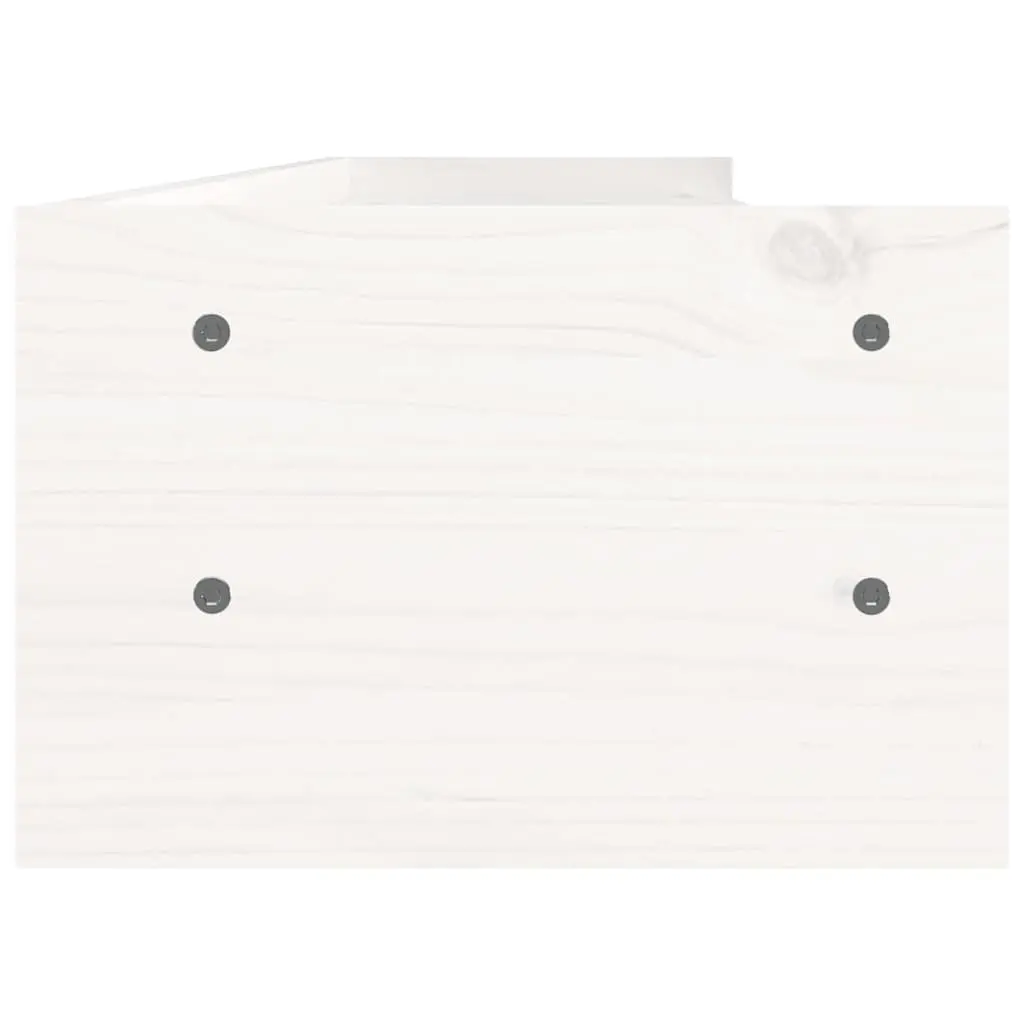 Monitor Stand Solid Wood Pine 100x24x16cm White