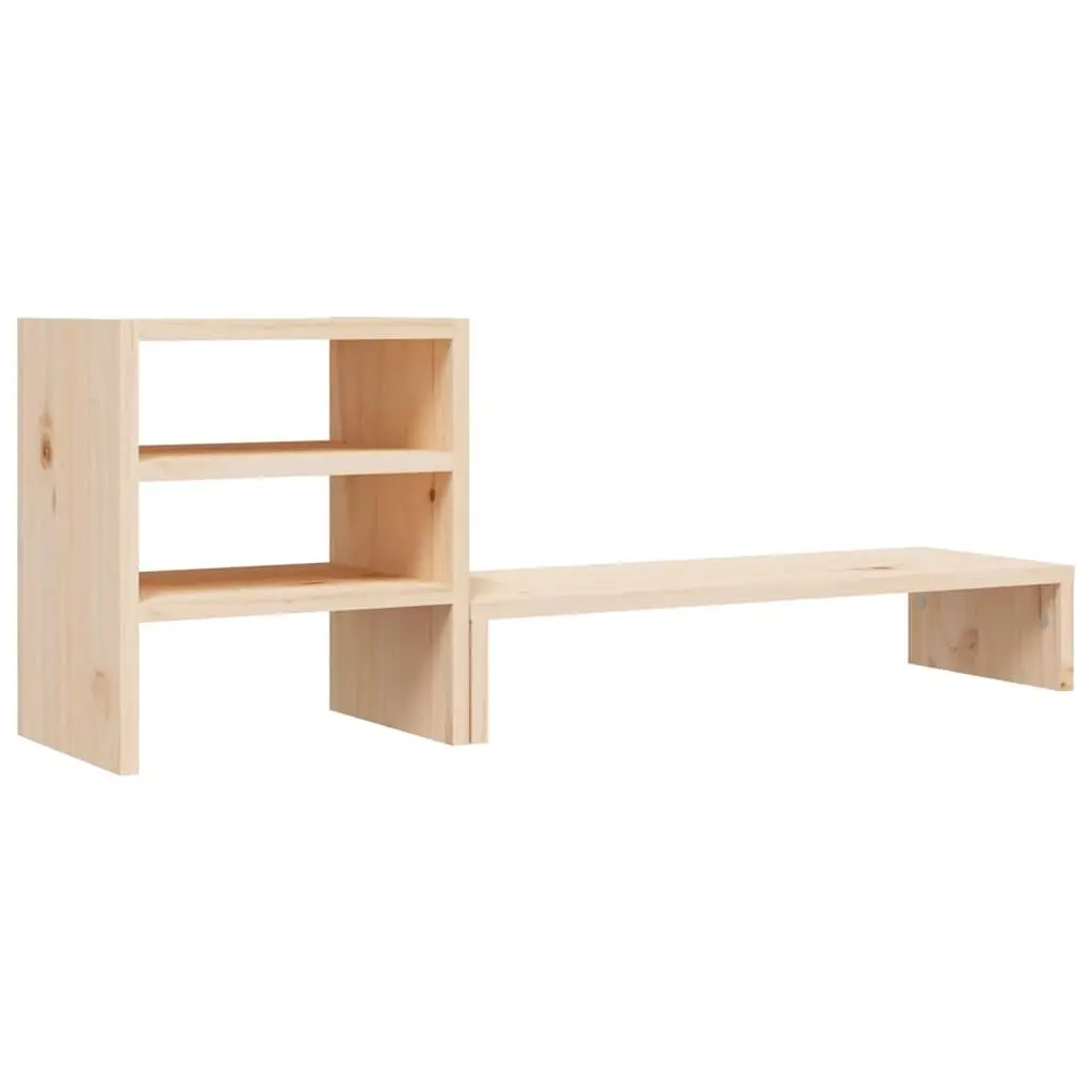 Solid Wood Monitor Stand for Computer Riser and Storage