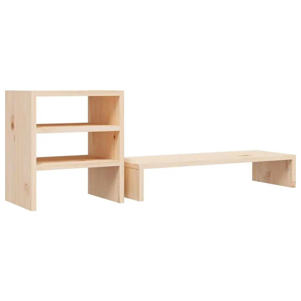 Solid Wood Monitor Stand for Computer Riser and Storage