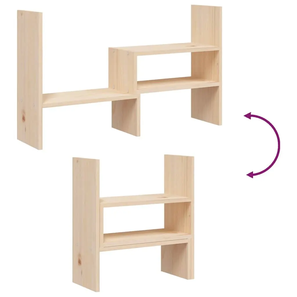 Adjustable Wooden Monitor Stand Riser in Solid Pine