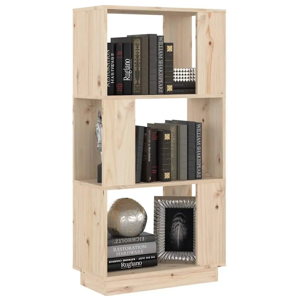 Solid Pine Book Cabinet Room Divider 51x25x101 cm