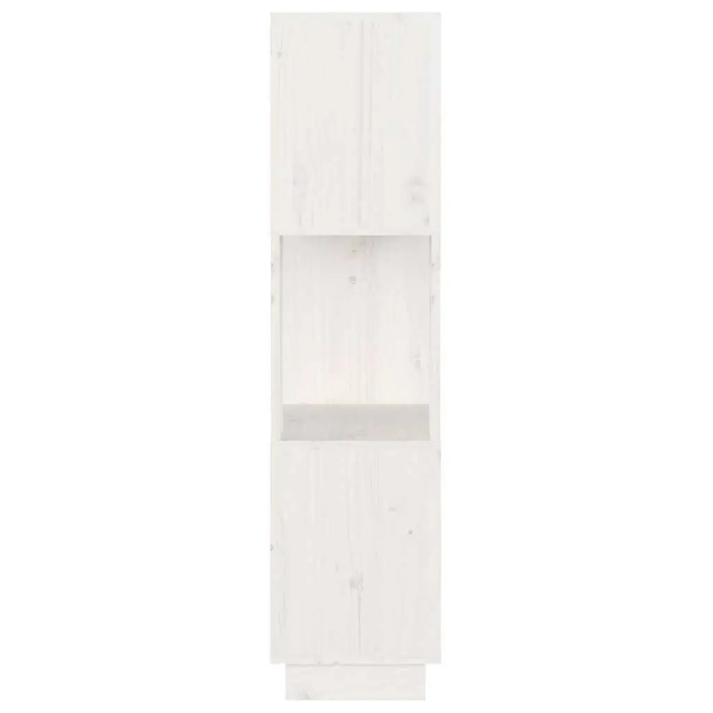 White Solid Pine Book Cabinet and Room Divider