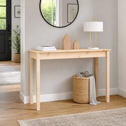 Sturdy Wooden Console Table 110x40x75 cm in Brown