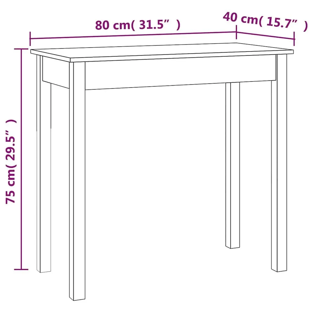 Wooden Console Table 80x40x75cm for Display