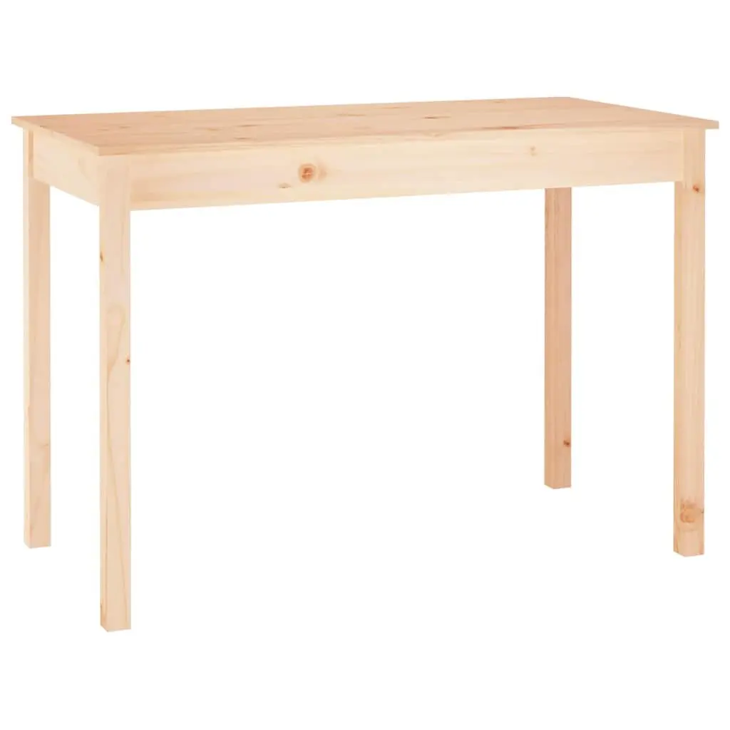 Brown Solid Pine Wood Dining Table 110x55x75cm