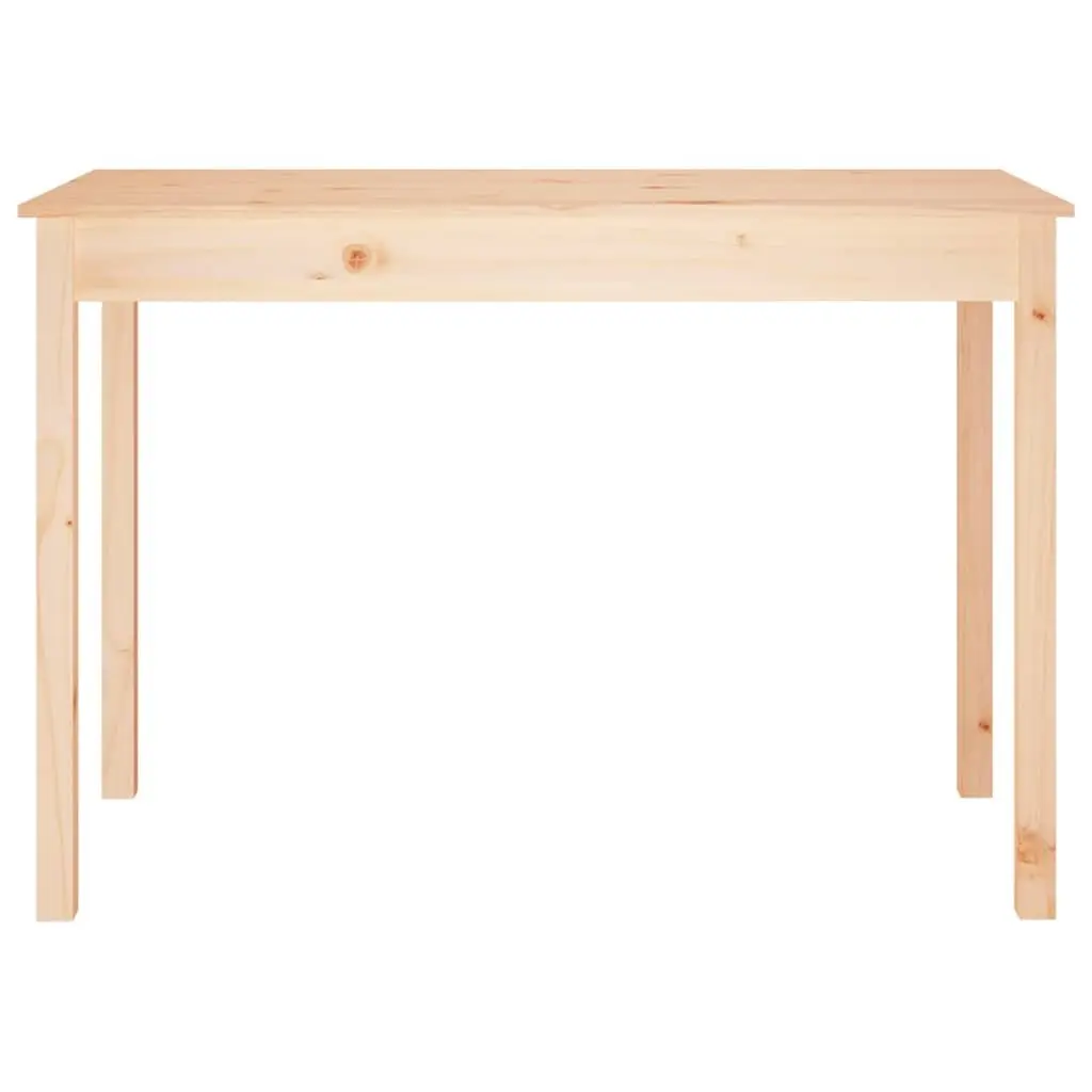 Brown Solid Pine Wood Dining Table 110x55x75cm