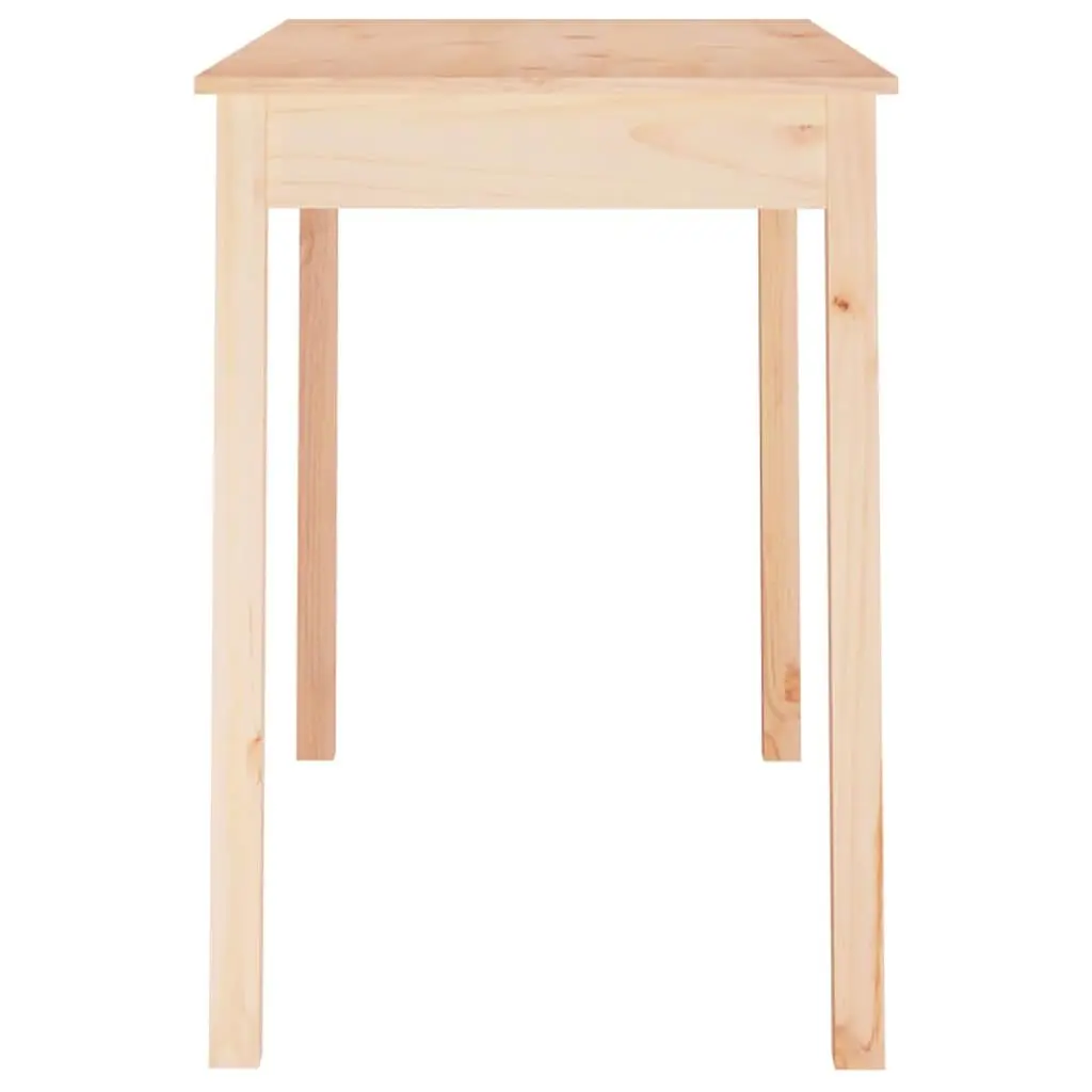 Brown Solid Pine Wood Dining Table 110x55x75cm