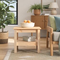 Solid Pine Wooden Coffee Table 45x45x40 cm for Living Rooms