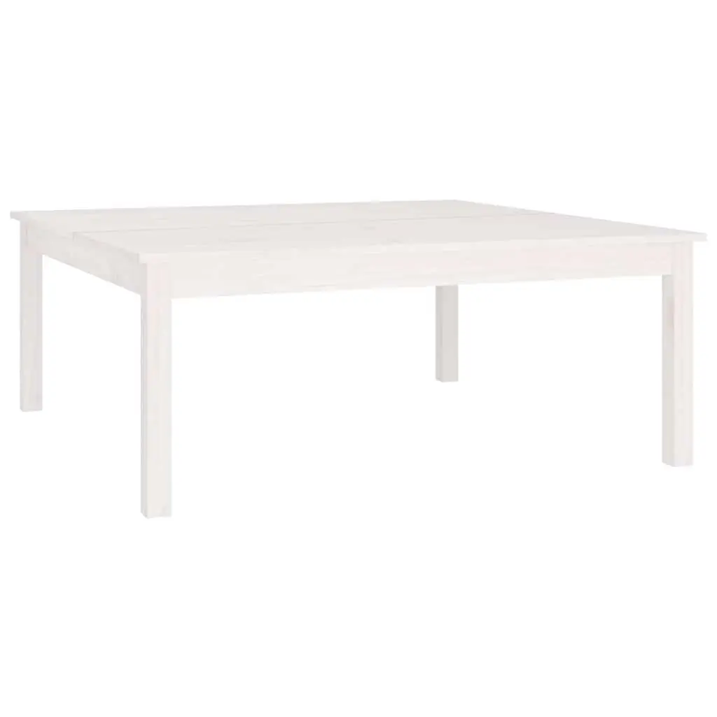 White Coffee Table 100x100x40 cm in Pine Wood