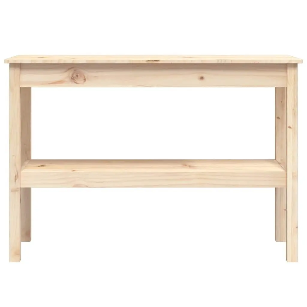 Solid Pine Wood Console Table with Storage