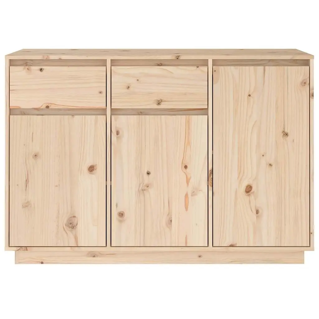 Solid Pine Wood Sideboard Cabinet 110cm with 2 Drawers