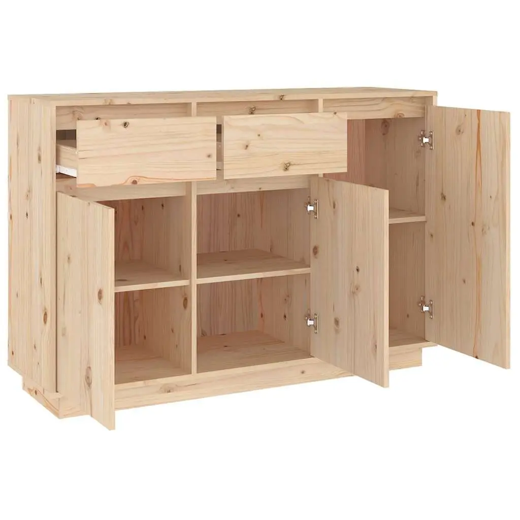 Solid Pine Wood Sideboard Cabinet 110cm with 2 Drawers