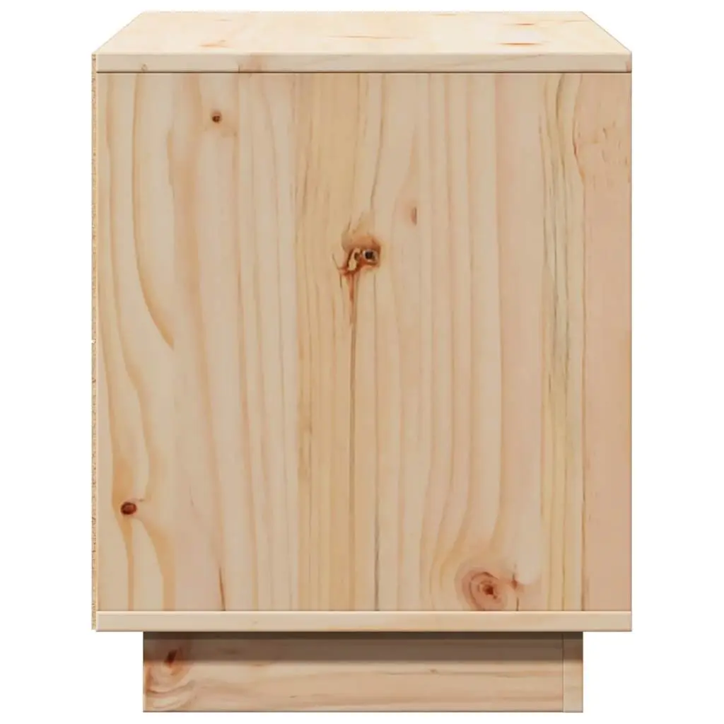 Solid Pine Wood TV Cabinet 74x35x44 cm Brown Storage Unit