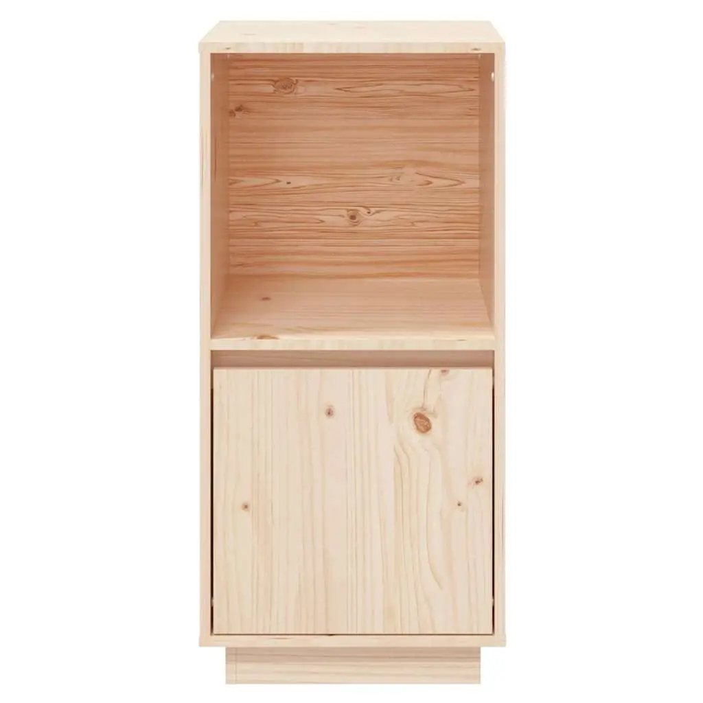 Brown Sideboard in Solid Pine Wood, 38x35x80 cm