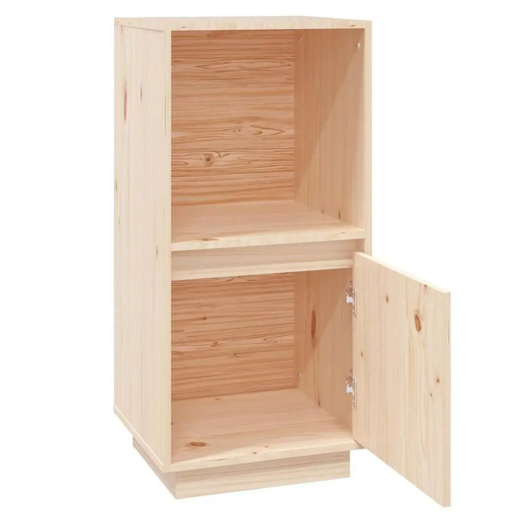 Brown Sideboard in Solid Pine Wood, 38x35x80 cm