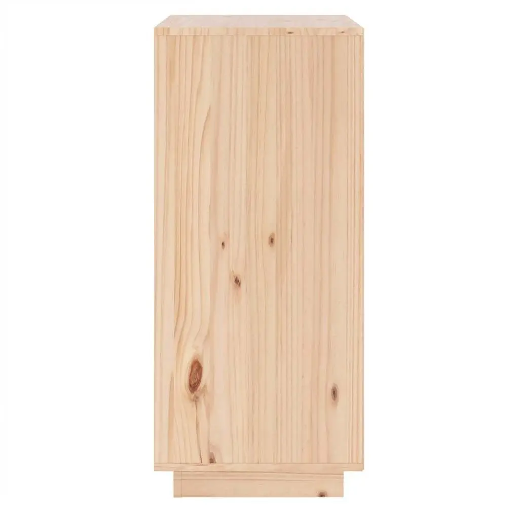 Brown Sideboard in Solid Pine Wood, 38x35x80 cm