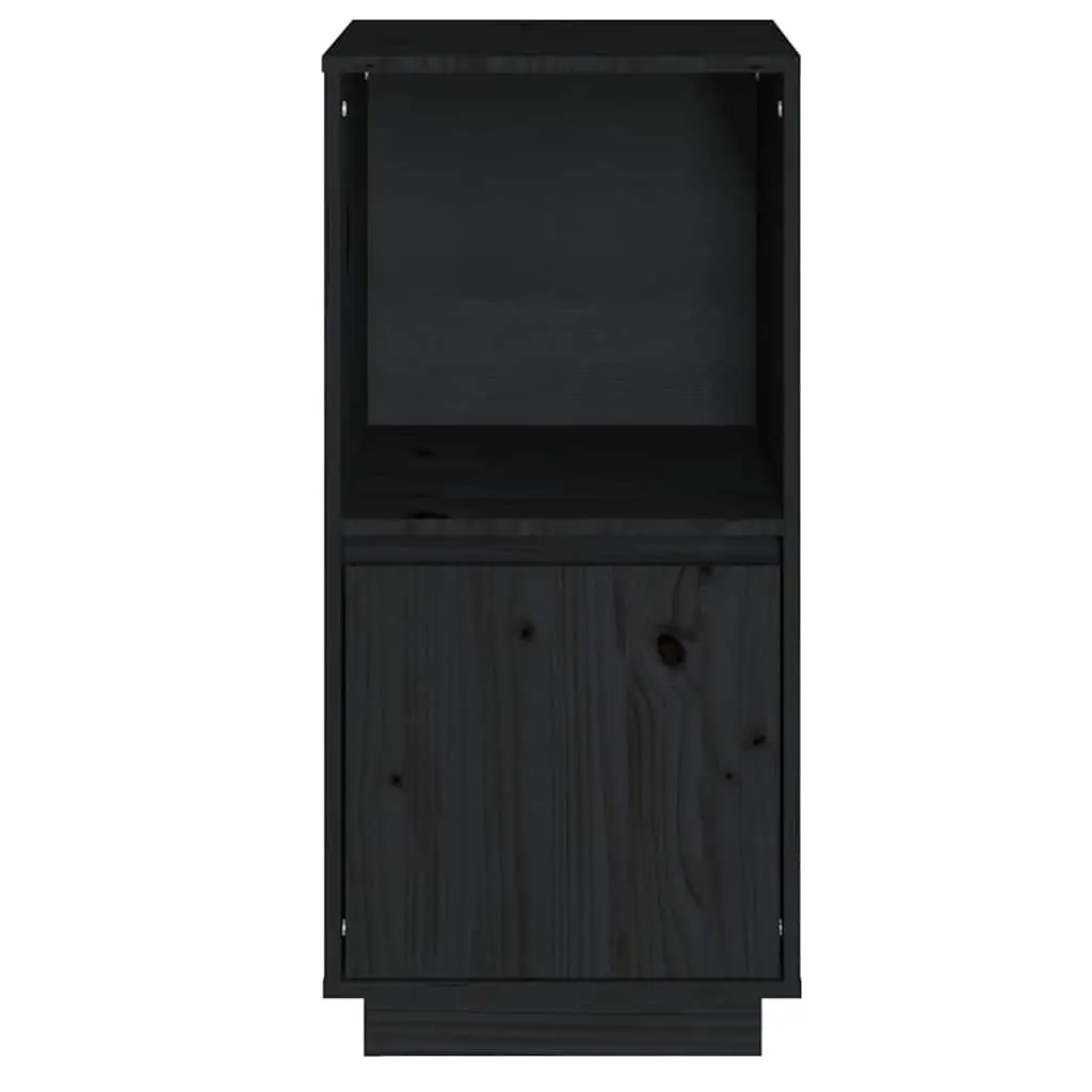 Black Sideboard Cabinet in Solid Pine Wood