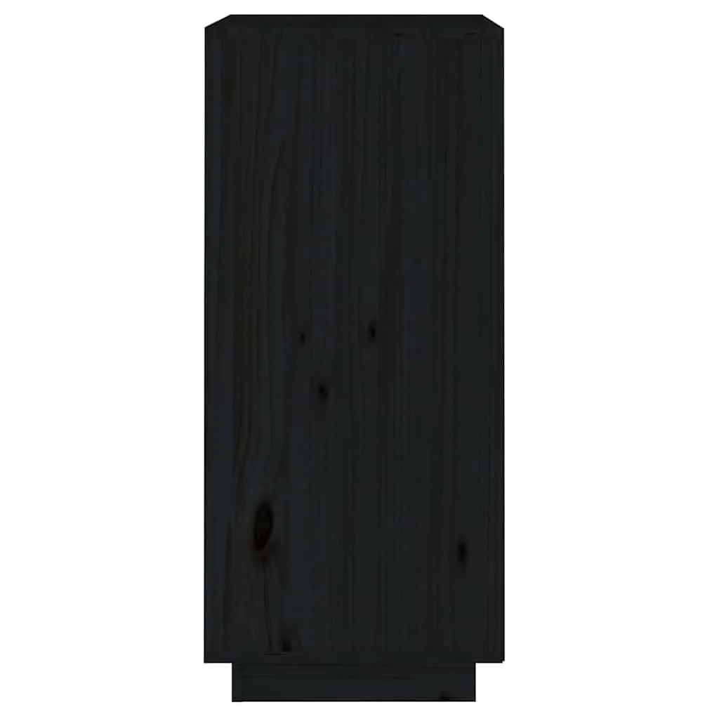 Black Sideboard Cabinet in Solid Pine Wood