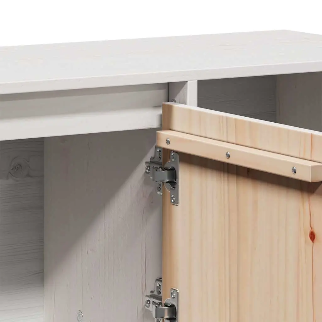 White Sideboard 110.5x35x80cm in Solid Pine