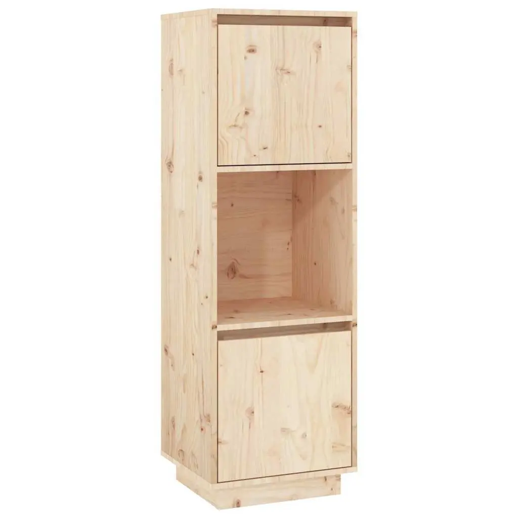 Highboard Solid Wood Pine 38x35x117cm Brown