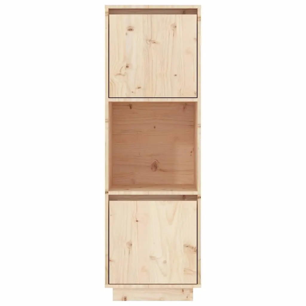 Highboard Solid Wood Pine 38x35x117cm Brown