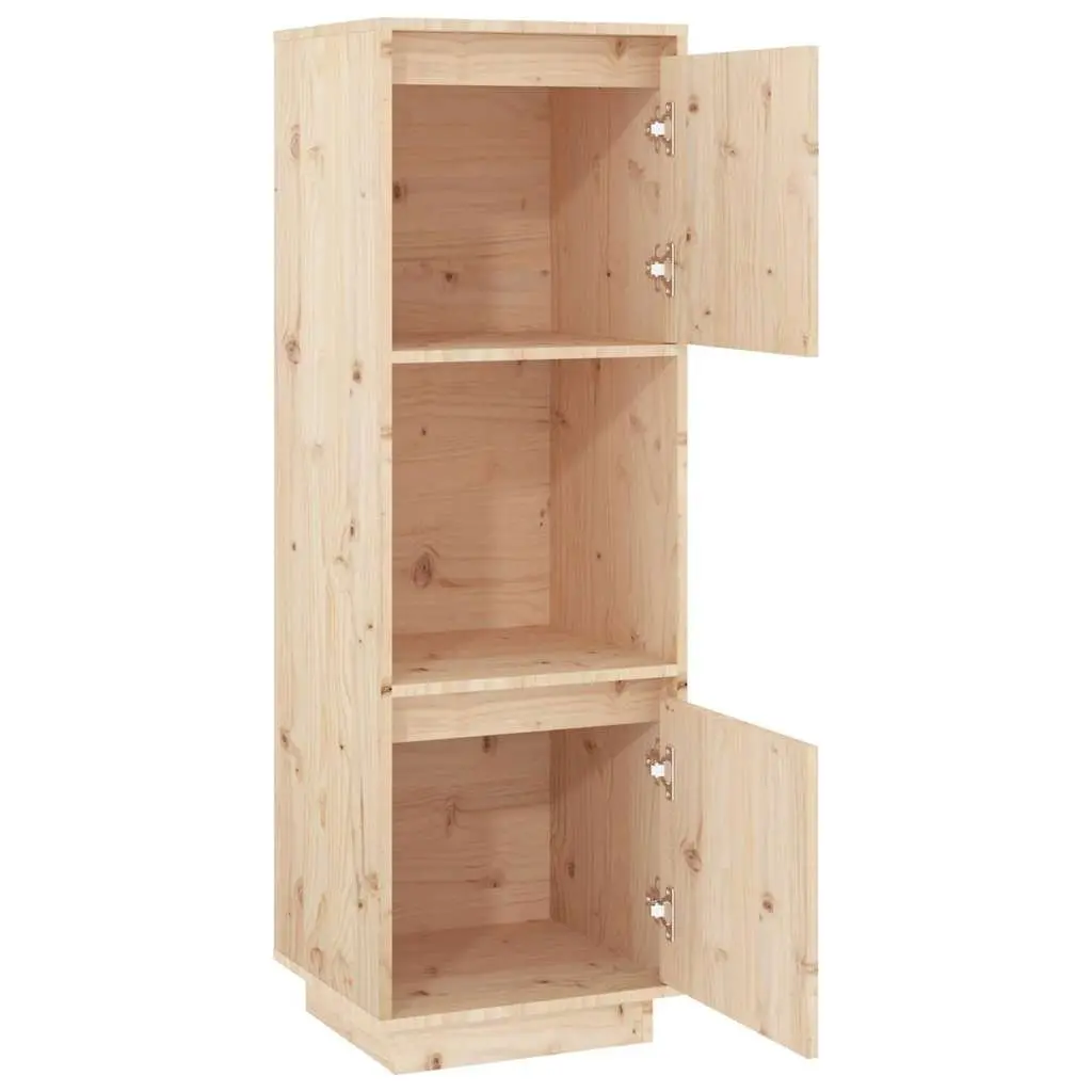 Highboard Solid Wood Pine 38x35x117cm Brown