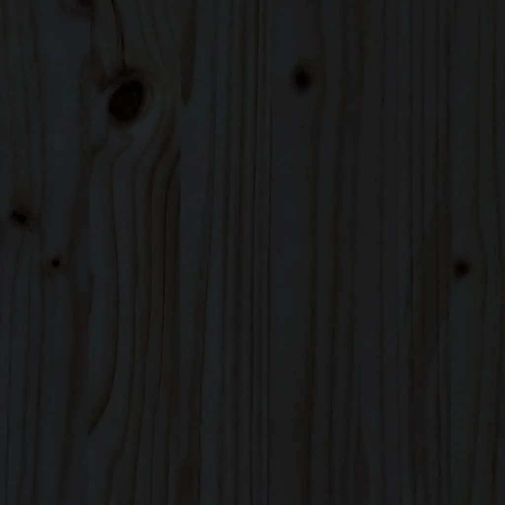 Solid Pine Wood Highboard in Black