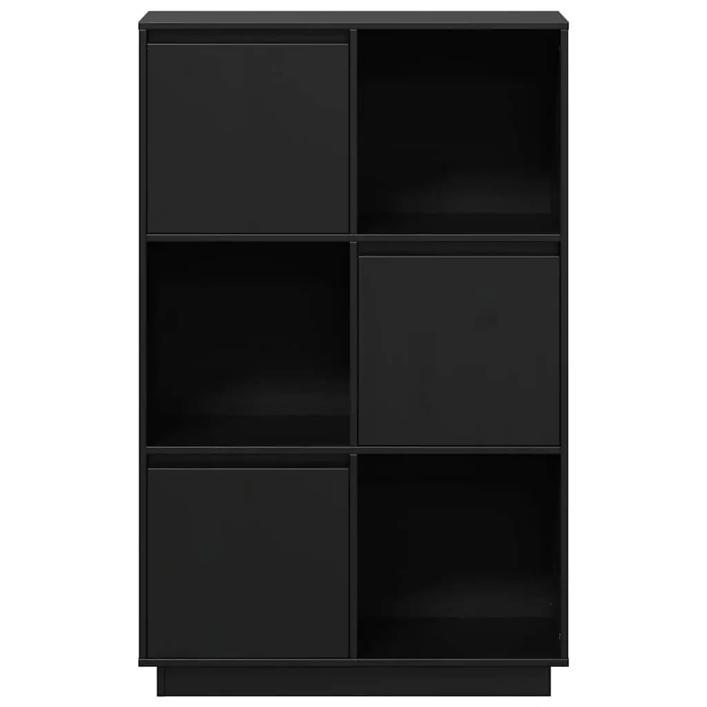 Solid Pine Wood Highboard in Black