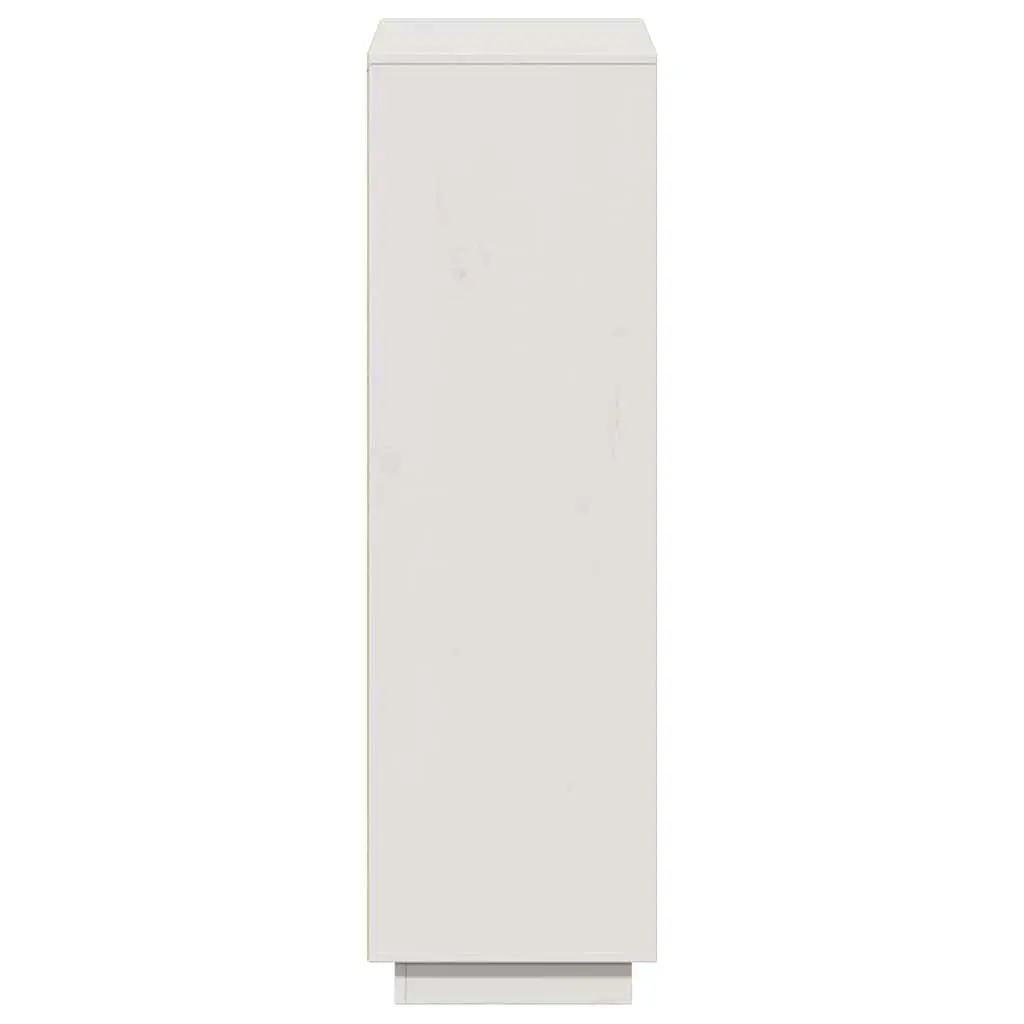Solid Pine Wood White Highboard Cabinet with 5 Doors