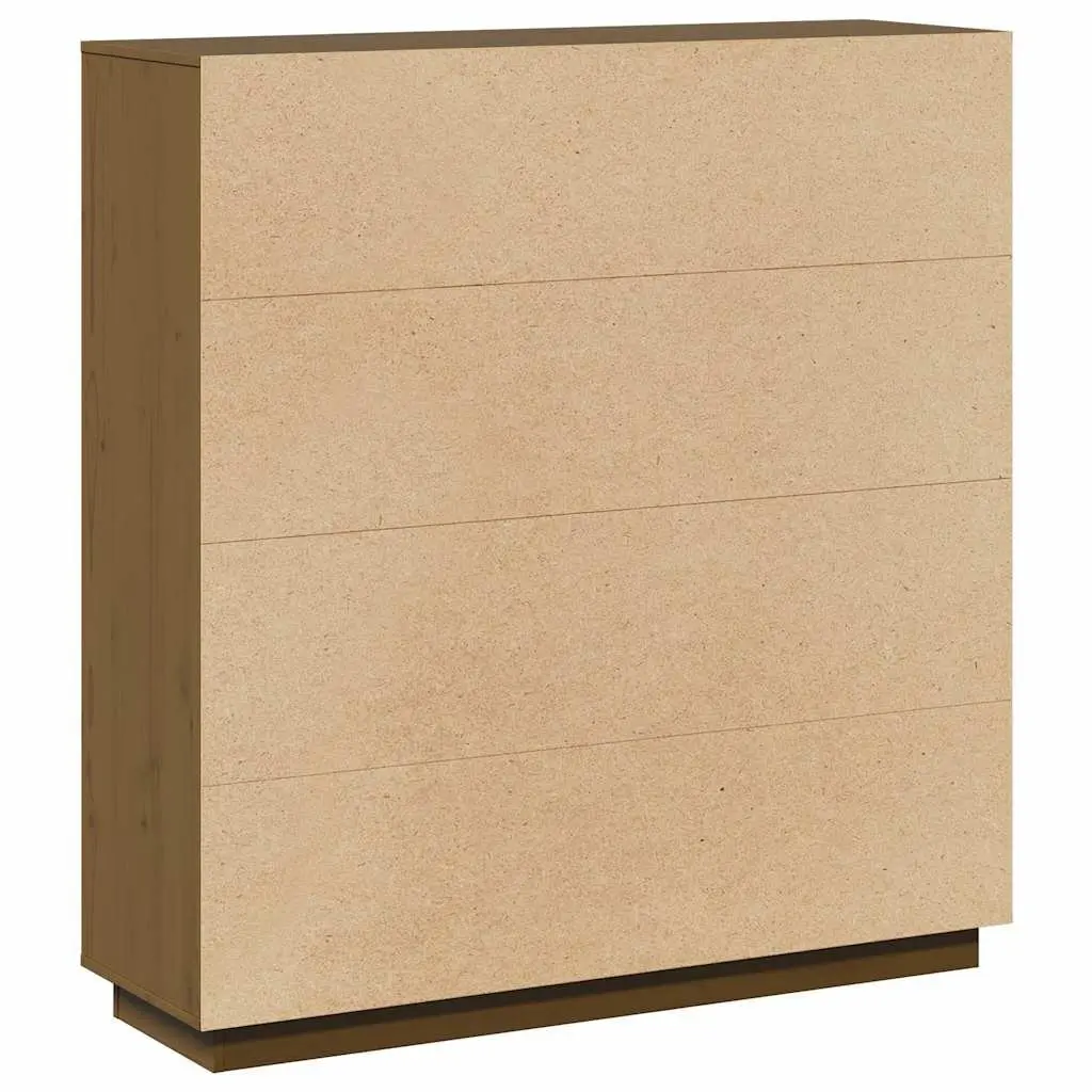 Solid Pine Wood Highboard Storage Cabinet with 5 Doors