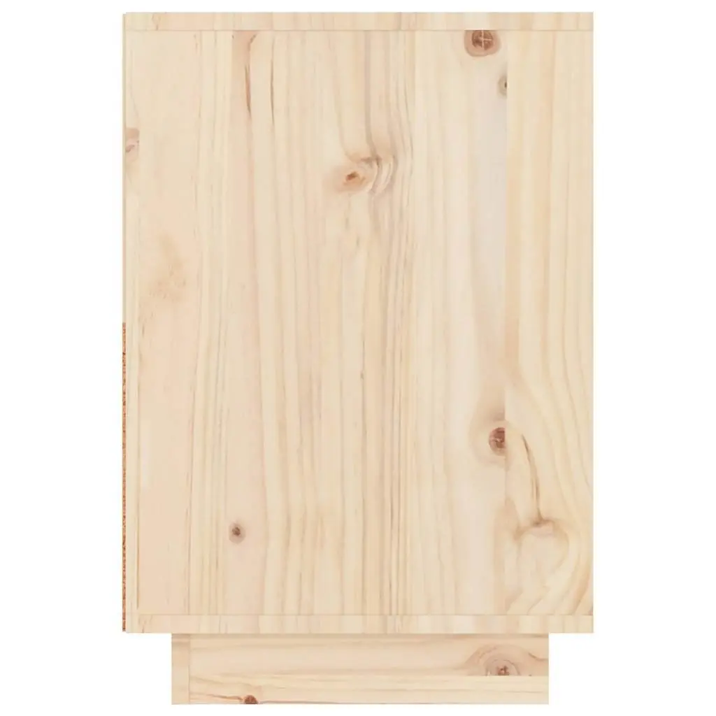 Solid Wood Pine Bedside Cabinet with Storage