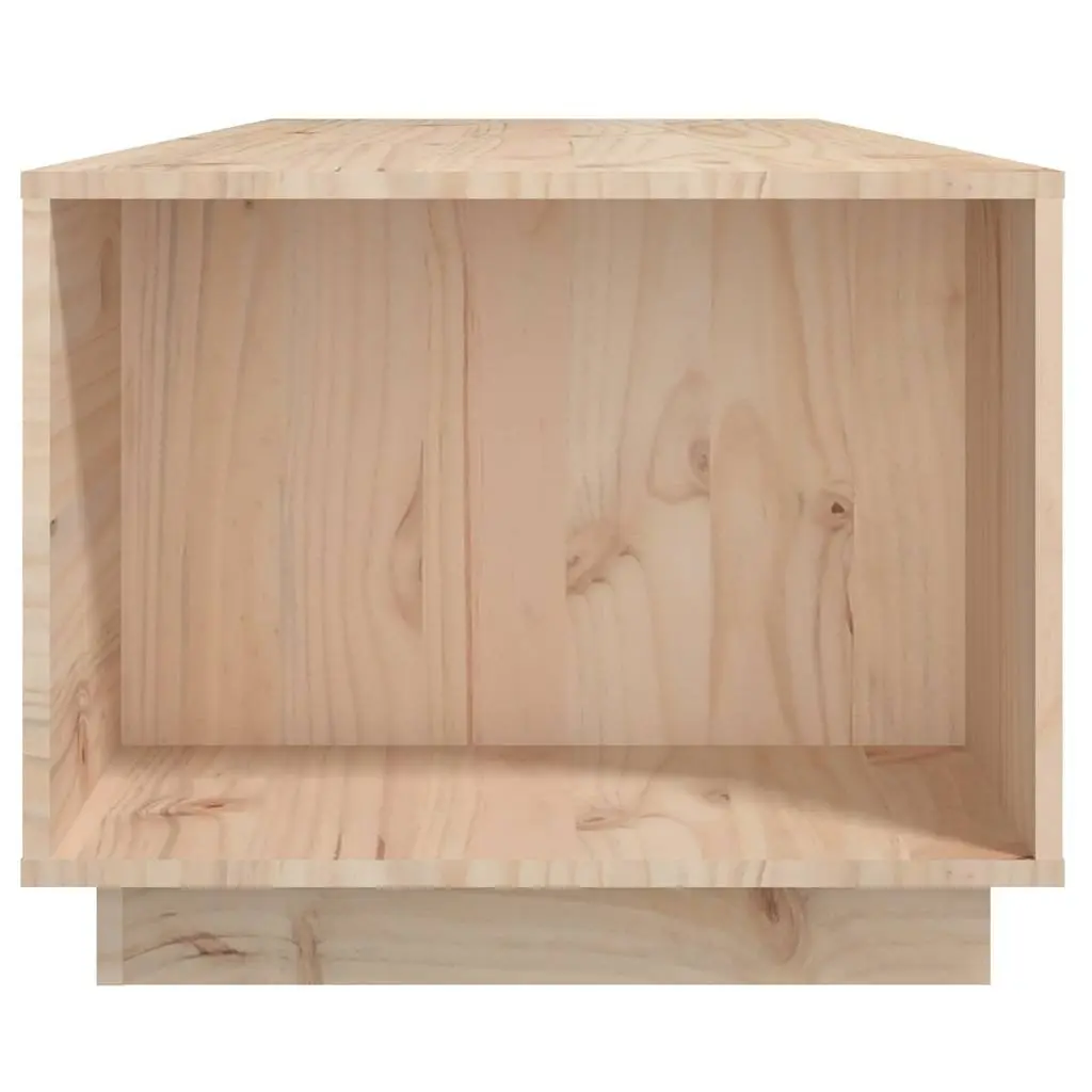 Solid Pine Wood Coffee Table with Storage Compartment
