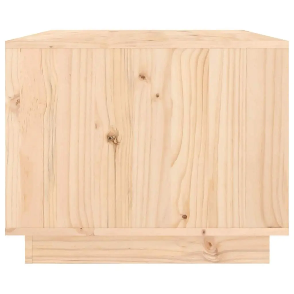 Solid Pine Wood Coffee Table with Storage Compartments
