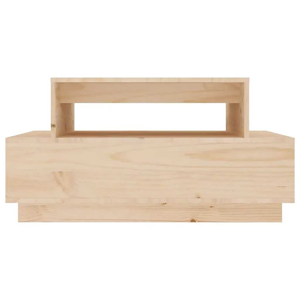 Brown Solid Pine Coffee Table for Living Rooms