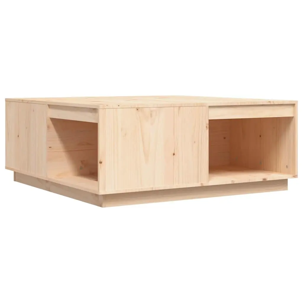 Coffee Table Solid Pine Wood 100x101x40.5cm Brown