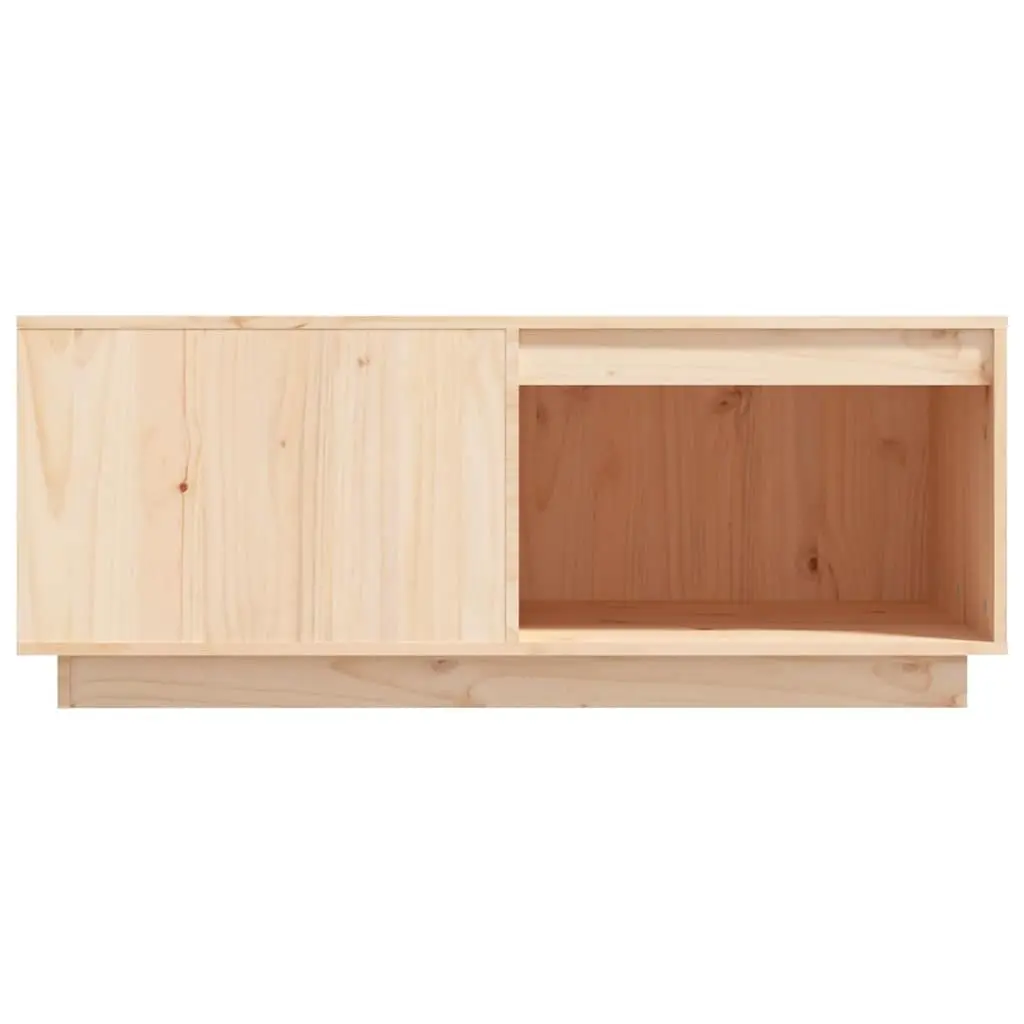 Coffee Table Solid Pine Wood 100x101x40.5cm Brown