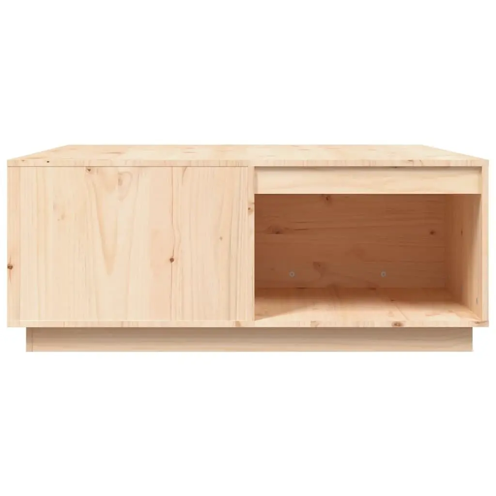 Coffee Table Solid Pine Wood 100x101x40.5cm Brown