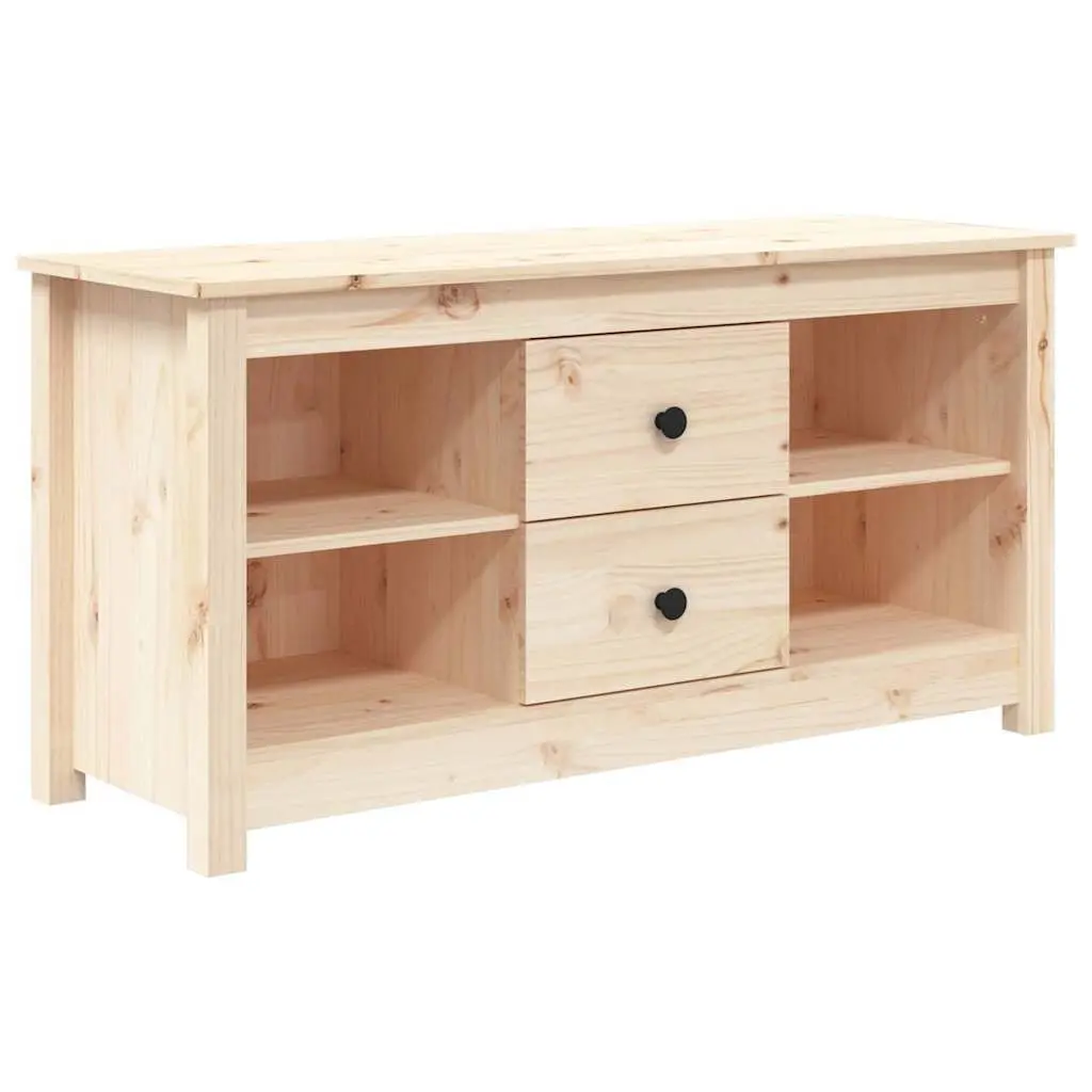 TV Cabinet in Solid Pine Wood with Ample Storage