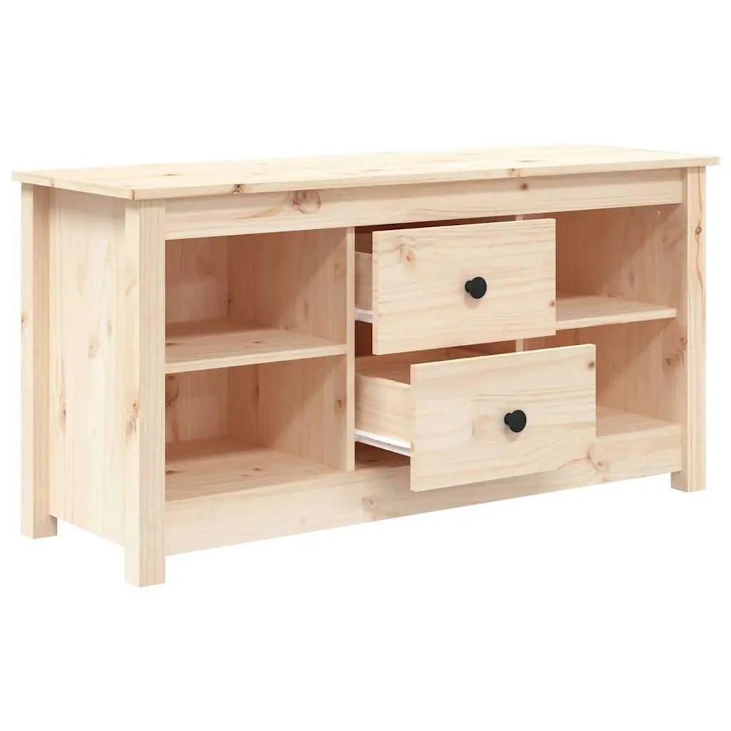 TV Cabinet in Solid Pine Wood with Ample Storage