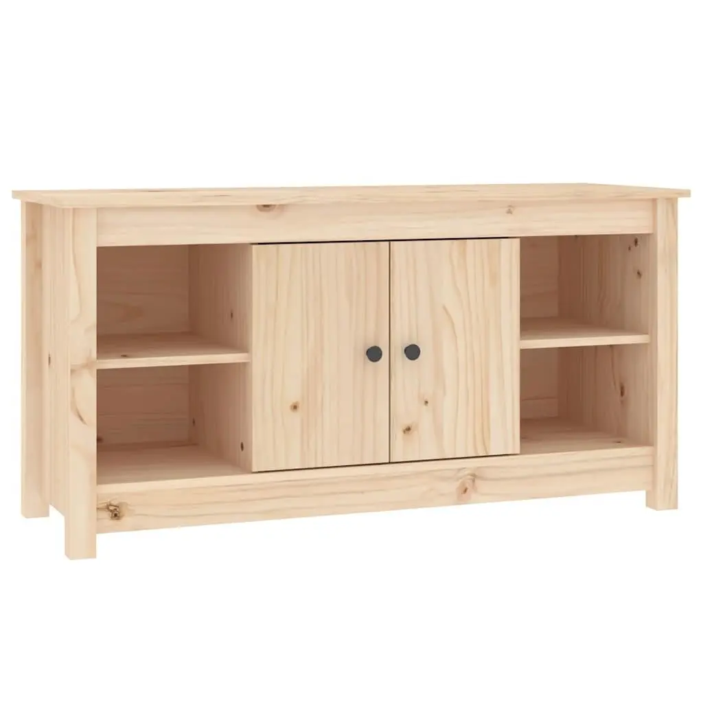 TV Cabinet Solid Pine Wood 103x36.5x52 cm Brown