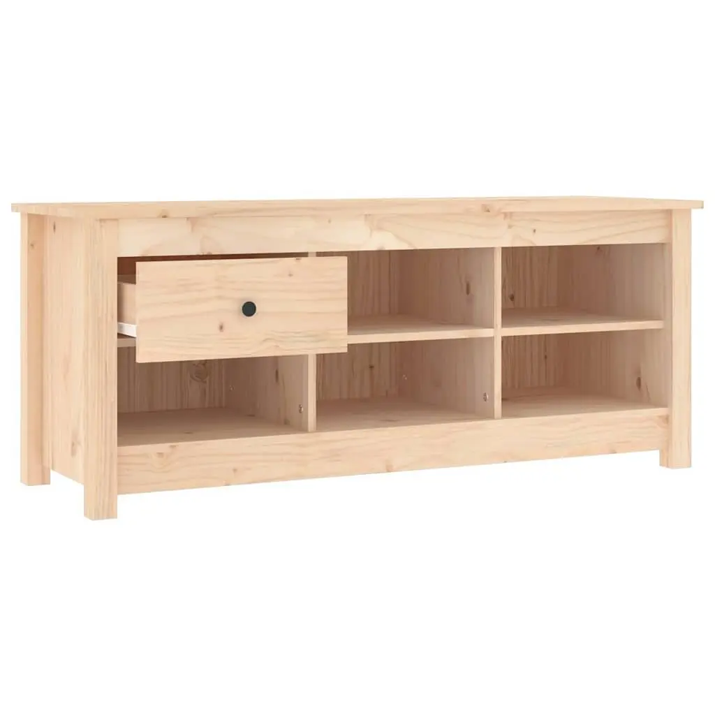 Shoe Cabinet Solid Pine Wood 110x38x45.5 cm Brown Storage Rack Organiser Cupboard