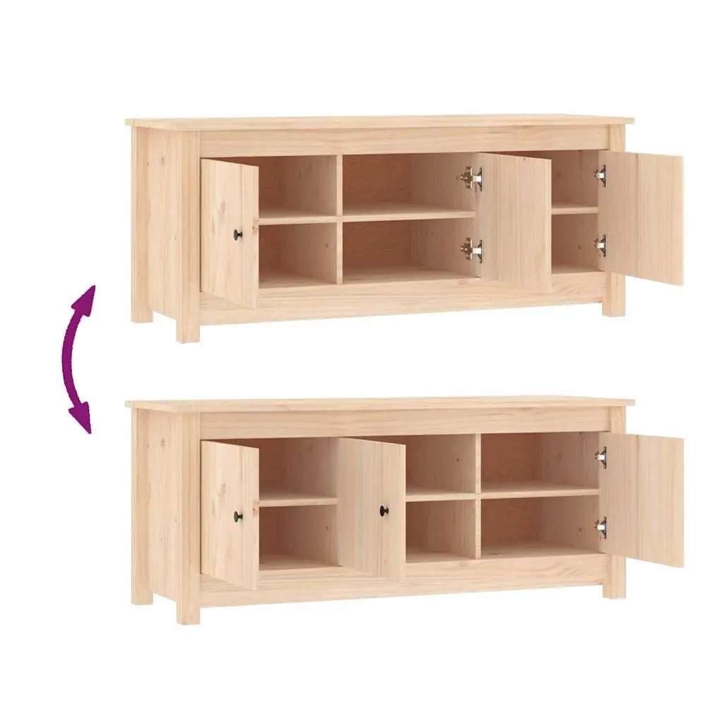 Solid Pine Wooden Shoe Cabinet with 6 Compartments