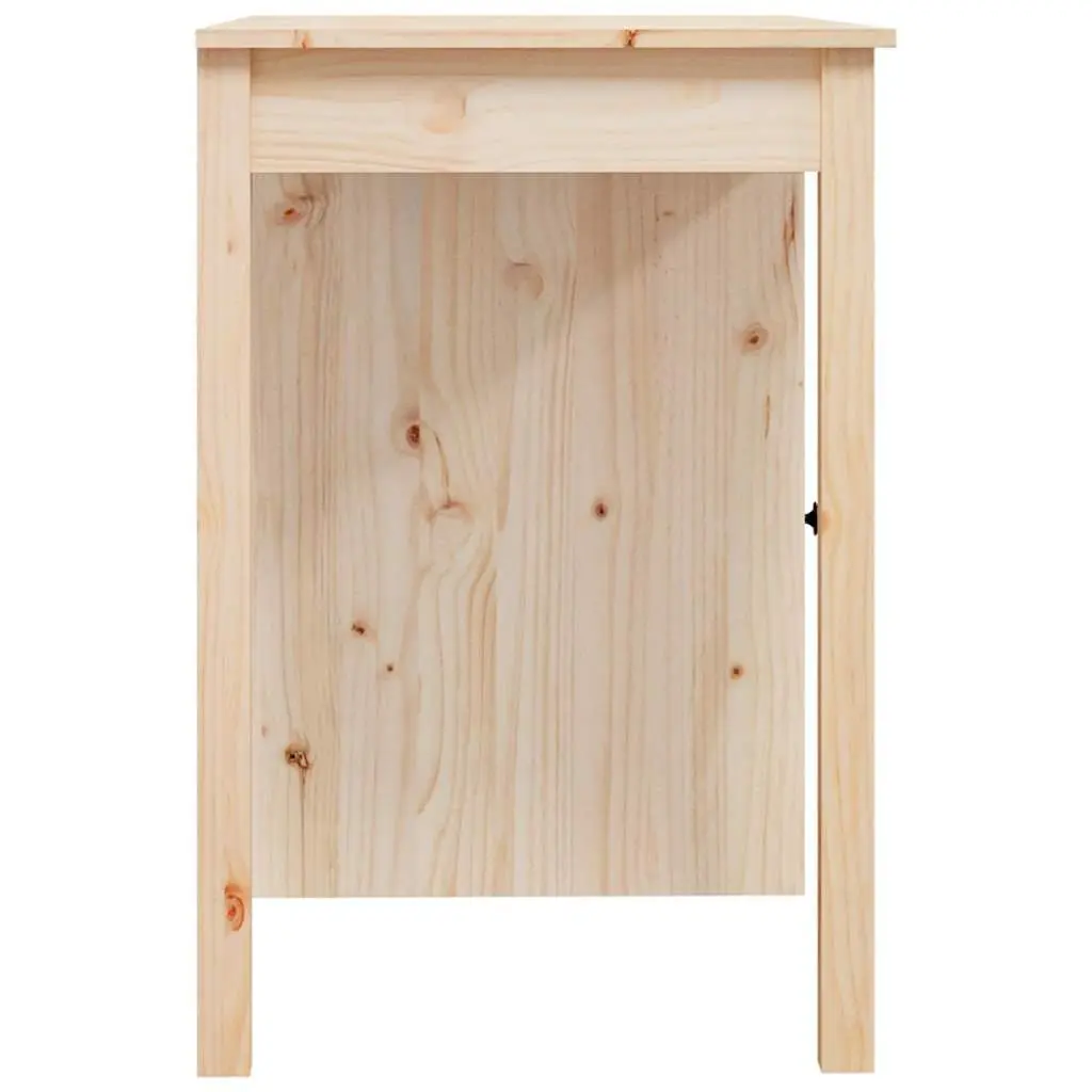 Solid Wood Pine Desk 100x50x75cm Brown