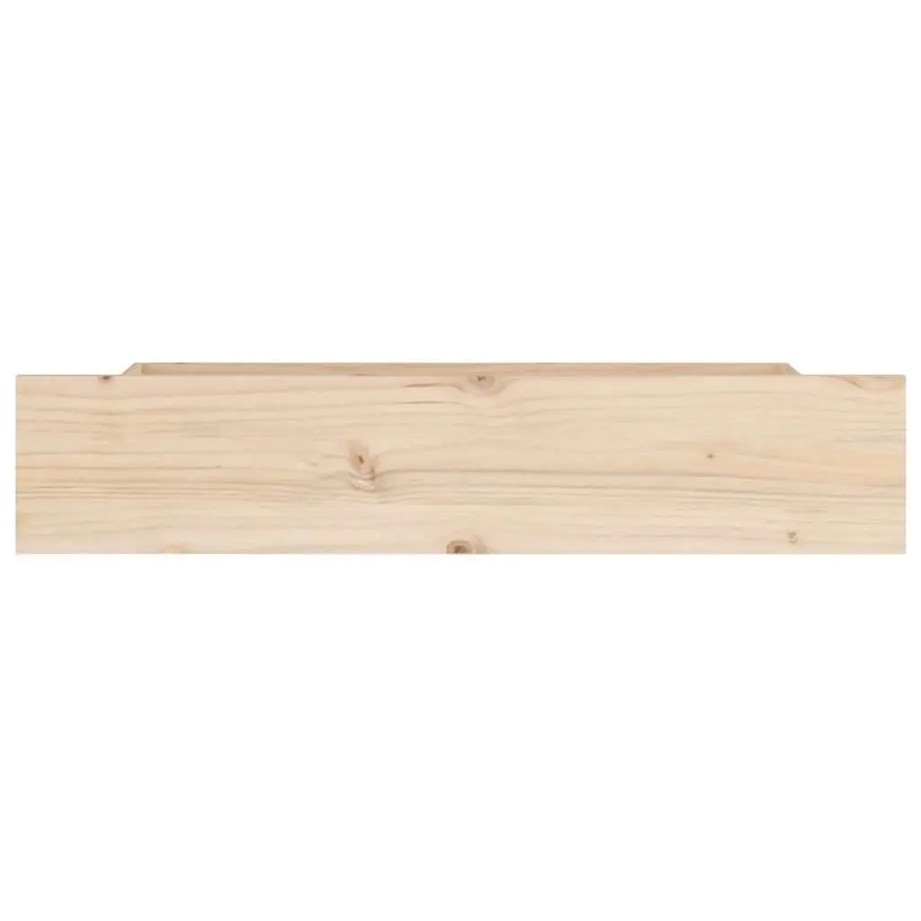 Bed Storage Drawers Solid Wood Pine Brown 4 Piece